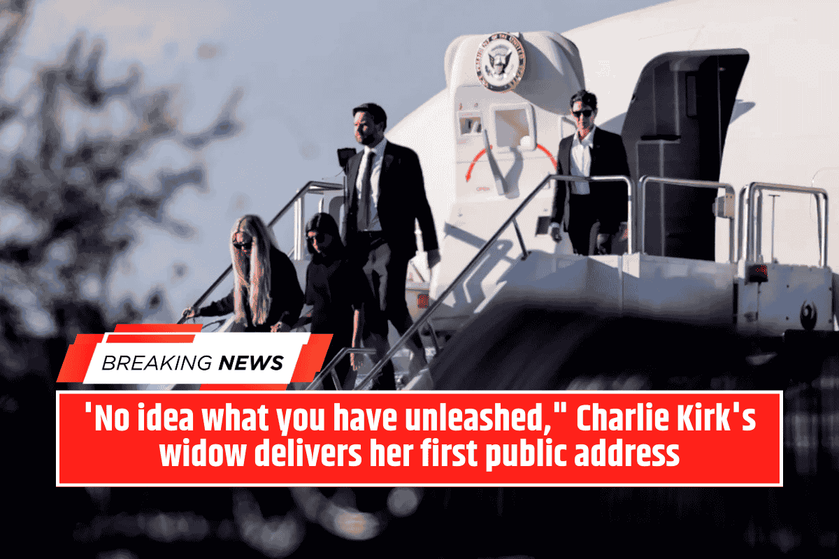 'No idea what you have unleashed," Charlie Kirk's widow delivers her first public address